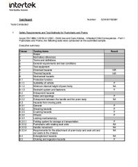 TLT-300 EN Test Report certificate from Anhui Talent Baby Products Co., Ltd.