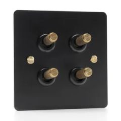 OEM Metal Retro Light Electrical Brass Toggle Wall Switches Socket for Lighting Control - Image 1
