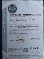 ISO9001:2015Certificate of quality management system certificate of Suzhou Bulovb Electronic Co., Ltd. – certificate photo, supplier certificates section