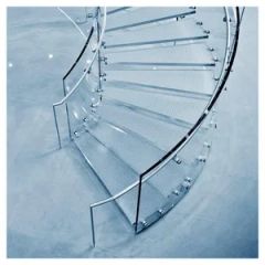Glass Tread Spiral / Curved Staircase Round Spiral Stairs with Glass Railing - Image 6