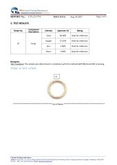 14K Solid Gold Test Report certificate from Qingdao Jurenxinyuan International Trade Co., Ltd.