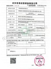 License Photo certificate from Ningbo Aodesen Electric Appliance Co., Ltd.