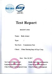 Test Report-Bulletproof Plate certificate from China Xinxing Xiamen Imp. & Exp. Co., Ltd.