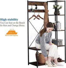 Specially Designed for Cross-Border Steel-Wood Structure Coat Racks - Image 6