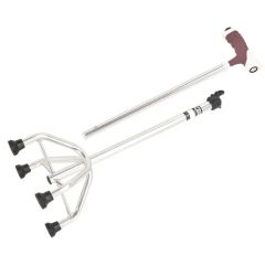 Crutches Aluminum Alloy 4-Leg Medical Luxury Walking Stick Cane - Image 2