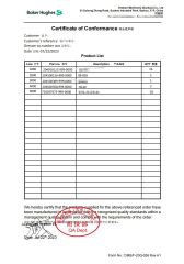 COC certificate from Chengdu Lambor Instrument Co., Ltd.