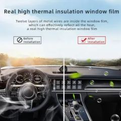 Privacy Protection High Heat Insulation Car Cover Color Black Material PET Sample Accept MOQ 600 Meters Thickness 2 Mil Model NO. - Image 4