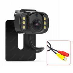 Car HD License Plate Rear View Backup Camera with Wide View Angle 6 LED Night Vision Waterproof Front & Back up Camera Guide Line On/Off - Image 1
