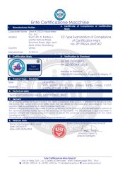 CE Certificate certificate from Jinan Xyztech Machinery Co., Ltd