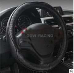 Genuine Leather Black Universal Car Steering Wheel Cover - Ningbo Govi Auto Parts Co., Ltd.