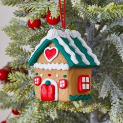 Wholesale Price OEM Manufacturer Personalized Navidad Xmas Hanging Ornaments Gifts Crafts Custom Clay Gingerbread Small House Christmas Tree Decorations Factory - Image 2