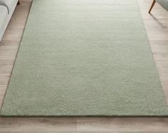 Sage Green Hand Tufted Rug, Modern Minimalist Area Rug, Soft Textured Carpet for Living Room Bedroom Home Decor – product photo 1, product detail gallery