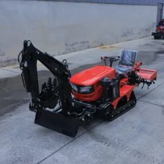 Garden Gasoline Engine Diesel Compact Power Chain Cultivator Crawler Rotary Rotavator Mini Power Tiller - Image 4
