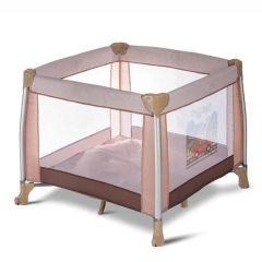 Baby Foldable Folding Colorful 4 Sides Mesh Playpens with Wheels - Image 4