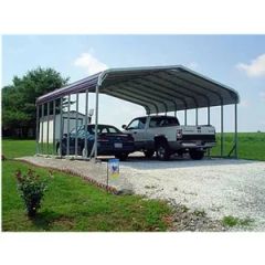 SC134 OEM Steel Structure Building Outdoor 2 Car Shed Garages For Parking - Image 6