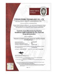 GMP certificate from Guangzhou Startalk Nail Technology Co., Ltd.