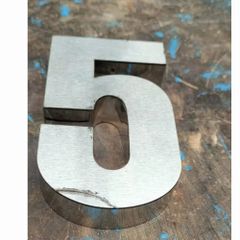 Stainless Steel Letter Finish Glossy Lighting Non Lit Letter Color Silver Letter Height Custom Material Grade SS 304 Letter Thickness 1 - Image 1