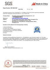 SGS certificate of Guangzhou Huichuang Machinery Equipment Co., Ltd – certificate photo, supplier certificates section