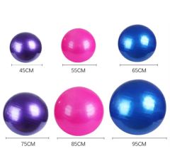 Wholesale PVC Anti-Burst Yoga Exercise Ball with Striped Non-Slip Elastic Pilates Accessories Customizable - Image 2
