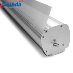 Aluminum Banner Advertising Display Roll up MOQ 10PC Weight 2kg Origin China Color Silver Model NO. RS-10 Trademark Sounda - Image 2