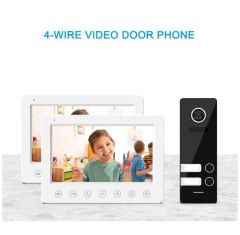 7 Inches Interphone 4 Wires Home Security Video Doorphone - Image 1