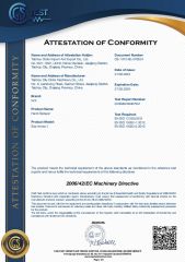 CE certificate from Taizhou City Order Machinery Co., Ltd.
