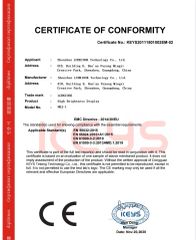 CE certificate certificate from Shenzhen LCDKIOSK Technology Co., Ltd.