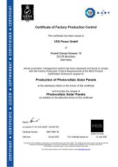 MCS certificate from Jiangsu VDS Renewable Technology Co., Ltd.