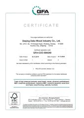 FSC certificate from Deqing Deke Wood Industry Co., Ltd.
