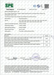 CPSIA certificate from Shantou Shengxinda Toy Co., Ltd.