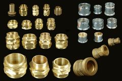 SS Stainless Steel Gland Types Included Stopper, Male Female Bush, Protection Cover, Reducer, Coupling, Flate Type, Bw & Cw Type, Hydraulic Trefoil Clamp For Cables & Pipe, Hydraulic Pvc Pipe - Electromac Industries