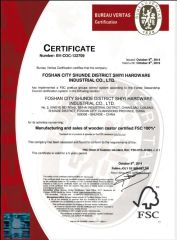 FSC CERTIFICATE certificate of Benyu Casters & Wheels Co., Ltd. – certificate photo, supplier certificates section