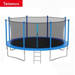 Trampoline Rectangle Foldable Folding Reinforced with Spring Net Black Red Multi Colour - Image 1