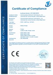 CE certificate from Tianchang Zhiyun Electronic Technology Co., Ltd.