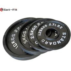 Fitness Equipment 2 5lb 45lb Black Painted Cast Iron Weight Plates - Nantong Get-Fit Sports Co., Ltd.