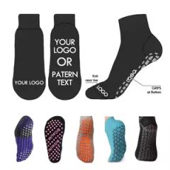 Custom Logo Design Anti-Slip Gym Grip Sport Socks Trampoline Socks - Image 5
