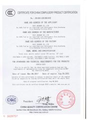 CCC certificate of Sportrak Tire Co., Ltd. – certificate photo, supplier certificates section