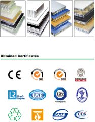 Certificates of HongZan Honeycomb materials certificate from FoShan HongZan Building Materials Co., Ltd.
