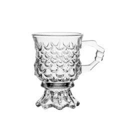 190ml 6 4oz Classic Small Capacity Round Bottom Glass Coffee Tea Cup Set with Tray Saucers - Image 5