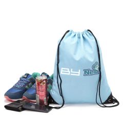 210d Custom Promotional Polyester Drawstring Bag/Advertising Drawstring Backpack - Image 4