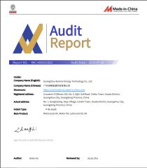 Audit Report certificate from Guangzhou Runmei Energy Technology Co., Ltd.