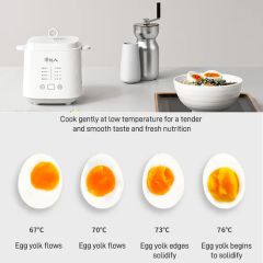 Quick Prep Compact Ceramic Egg Cooker with Versatile Cooking Options - Image 3