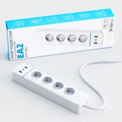 Smart WiFi Power Strip 5Outlets USB2C 20W Alexa Google Tuya Black White 1Y - Image 4