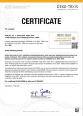 Our certificates certificate from Jiangmen Neiyishe Garment Co., Ltd