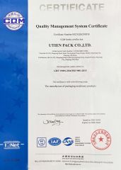 utien ISO9001 certificate from Utien Pack Co., Ltd.