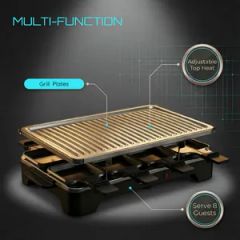 Electric Raclette Grill Griddle for Raclette Mini Pizzas with 8 Pans - Image 4