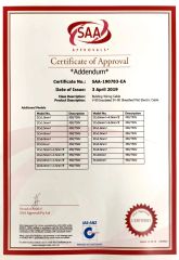 Australian circuit certification certificate from Shandong Honest Building Materials Technology Co., Ltd.