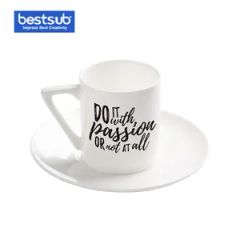 Sublimation 3oz Sublimation Coffee Set Mug W/ Saucer (B3KF) Type Mugs Style Simple Technics Glaze Model NO. B3KF Usage Promotion - Image 2