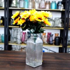 Home Decoration Square Creative Hydroponic Clear Glass Vase - Image 5