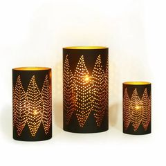 Aluminum Home Decor Pack Type Carton Shape Cylindrical Set Contain 3 Pieces Body Material - Image 1